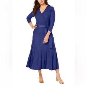 Jessica London Women’s Plus size Pullover Wrap Sweater Dress